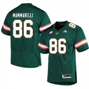 Men Dominic Mammarelli Green University of Miami College Football #86 Jersey 876889-102