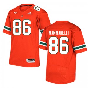 Men Dominic Mammarelli Orange Miami College Football #86 Jersey 808015-812