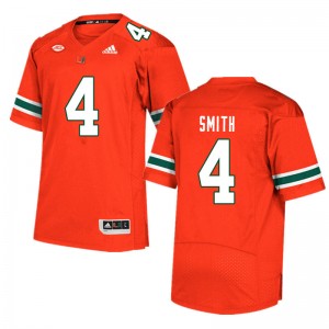 Men Keontra Smith Orange University of Miami College Football #4 Jersey 607039-320
