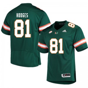 Men Larry Hodges Green Miami College Football #81 Jersey 428961-414
