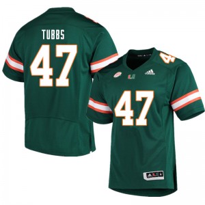 Men Mykel Tubbs Green Miami College Football #47 Jersey 775935-447