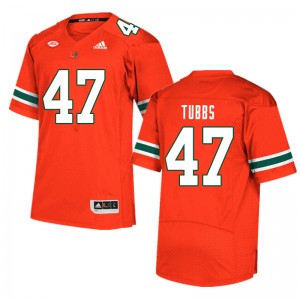 Men Mykel Tubbs Orange University of Miami College Football #47 Jersey 832327-269