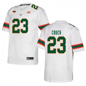 Men Te'Cory Couch White Miami Hurricanes College Football #23 Jersey 526175-835