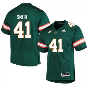Men Chase Smith Green Miami College Football #41 Jersey 822678-561