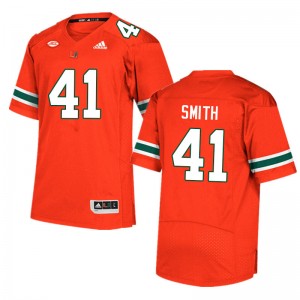 Men Chase Smith Orange Miami Hurricanes College Football #41 Jersey 204492-378