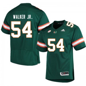 Men Issiah Walker Jr. Green University of Miami College Football #54 Jersey 250117-676