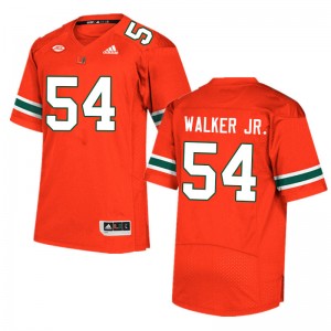Men Issiah Walker Jr. Orange Miami College Football #54 Jersey 468016-472