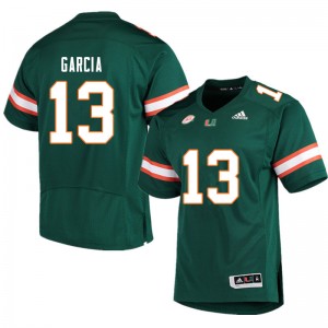Men Jake Garcia Green Miami College Football #13 Jersey 397443-358