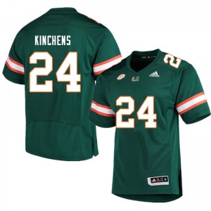 Men Kamren Kinchens Green University of Miami College Football #24 Jersey 894660-631