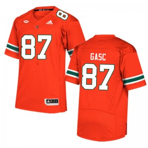 Men Matias Gasc Orange Miami Hurricanes College Football #87 Jersey 767297-930
