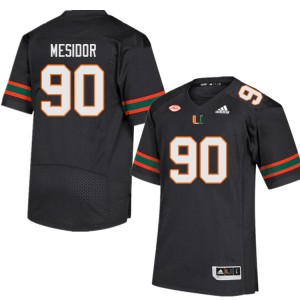 Men Akheem Mesidor Black Miami College Football #90 Jersey 907706-640