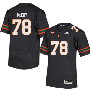 Men Matthew McCoy Black Miami College Football #78 Jersey 714788-244