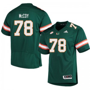 Men Matthew McCoy Green Miami Hurricanes College Football #78 Jersey 861956-485