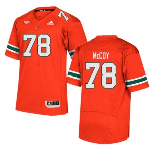 Men Matthew McCoy Orange Miami College Football #78 Jersey 540401-176