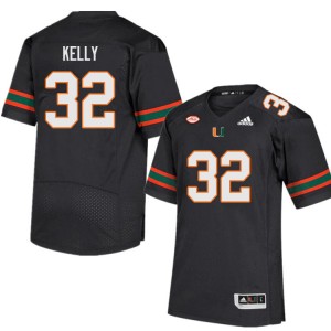 Men Nyjalik Kelly Black Miami College Football #32 Jersey 475179-818