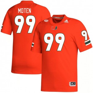 Men Ahmad Moten Orange Miami Hurricanes College Football #99 Jersey 348746-694