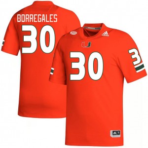 Men Andres Borregales Orange Miami Hurricanes College Football #30 Jersey 329027-969