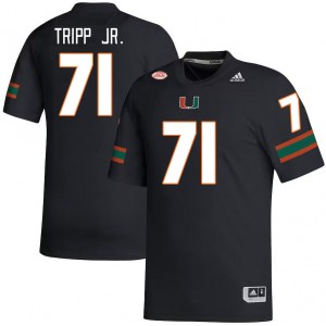 Men Antonio Tripp Jr. Black University of Miami College Football #71 Jersey 209752-188