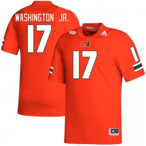 Men Bobby Washington Jr. Orange Hurricanes College Football #17 Jersey 679375-859