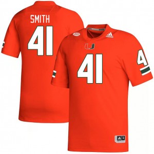 Men Chase Smith Orange University of Miami College Football #41 Jersey 309647-104