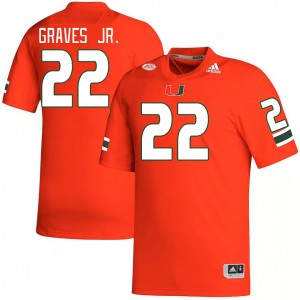 Men Chris Graves Jr. Orange Miami Hurricanes College Football #22 Jersey 148271-258