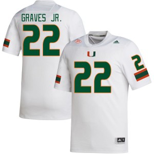 Men Chris Graves Jr. White Miami Hurricanes College Football #22 Jersey 698279-796
