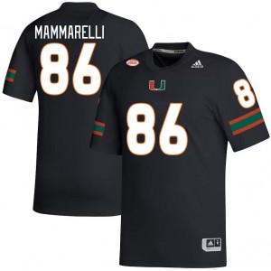 Men Dominic Mammarelli Black Hurricanes College Football #86 Jersey 517738-347