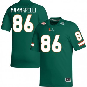 Men Dominic Mammarelli Green Miami Hurricanes College Football #86 Jersey 230924-166