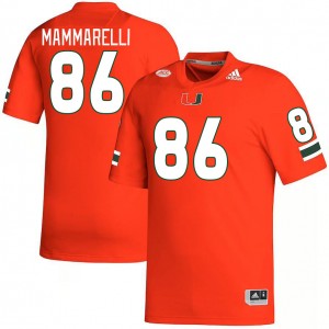 Men Dominic Mammarelli Orange University of Miami College Football #86 Jersey 313663-637