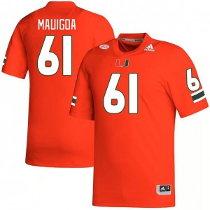 Men Francis Mauigoa Orange Miami College Football #61 Jersey 812191-511