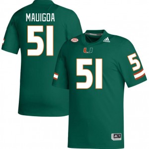 Men Francisco Mauigoa Green Miami Hurricanes College Football #51 Jersey 218457-460