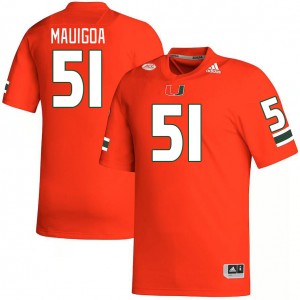 Men Francisco Mauigoa Orange Miami College Football #51 Jersey 585010-225