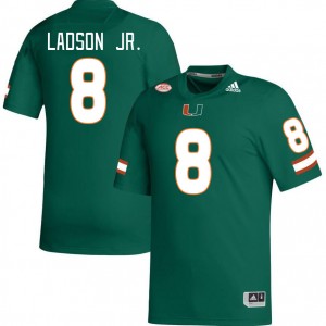 Men Frank Ladson Jr. Green Hurricanes College Football #8 Jersey 304550-771