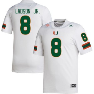 Men Frank Ladson Jr. White Miami Hurricanes College Football #8 Jersey 277211-605