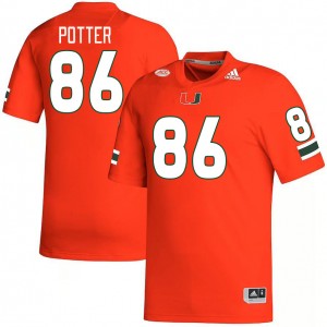 Men Fred Potter Orange Miami College Football #86 Jersey 148433-452