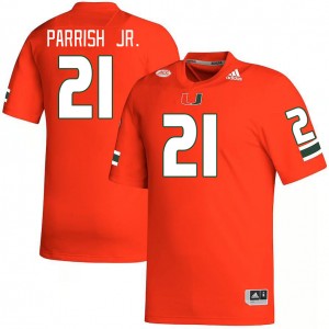 Men Henry Parrish Jr. Orange Hurricanes College Football #21 Jersey 524411-567