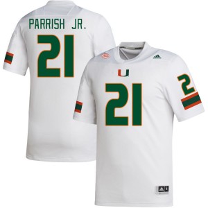 Men Henry Parrish Jr. White Miami College Football #21 Jersey 604709-284