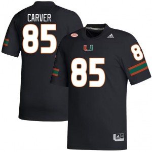 Men Jackson Carver Black Hurricanes College Football #85 Jersey 293667-260