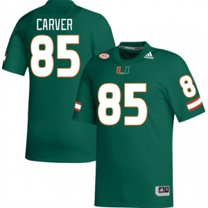Men Jackson Carver Green Hurricanes College Football #85 Jersey 488439-364