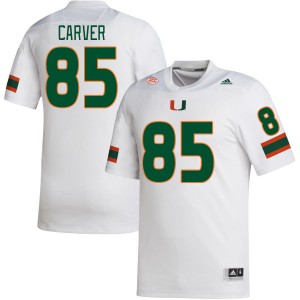 Men Jackson Carver White Miami Hurricanes College Football #85 Jersey 304576-864