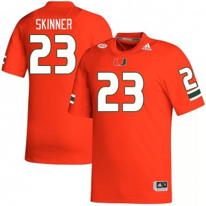 Men Jaleel Skinner Orange Miami College Football #23 Jersey 949802-740