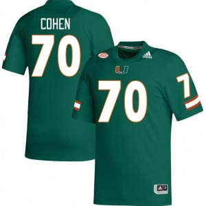 Men Javion Cohen Green Miami College Football #70 Jersey 846529-667