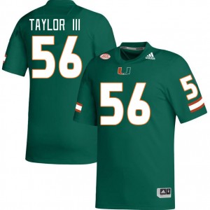 Men Leonard Taylor III Green Hurricanes College Football #56 Jersey 929754-337