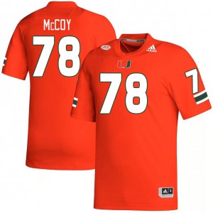 Men Matthew McCoy Orange Miami College Football #78 Jersey 665071-759