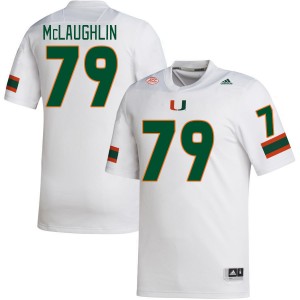 Men Michael McLaughlin White Miami Hurricanes College Football #79 Jersey 906603-909