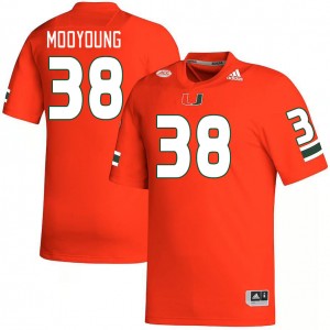 Men Myles Mooyoung Orange Miami Hurricanes College Football #38 Jersey 115246-527