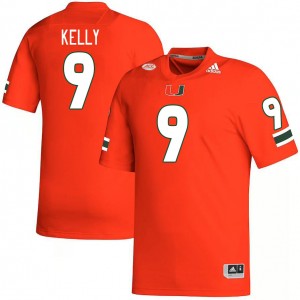 Men Nyjalik Kelly Orange Hurricanes College Football #9 Jersey 485872-674
