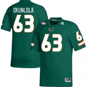 Men Samson Okunlola Green Miami College Football #63 Jersey 903798-614