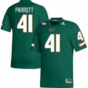 Men Seth Parrott Green Miami Hurricanes College Football #41 Jersey 610251-901