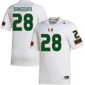 Men Souleymane Bangoura White Miami College Football #28 Jersey 308763-926